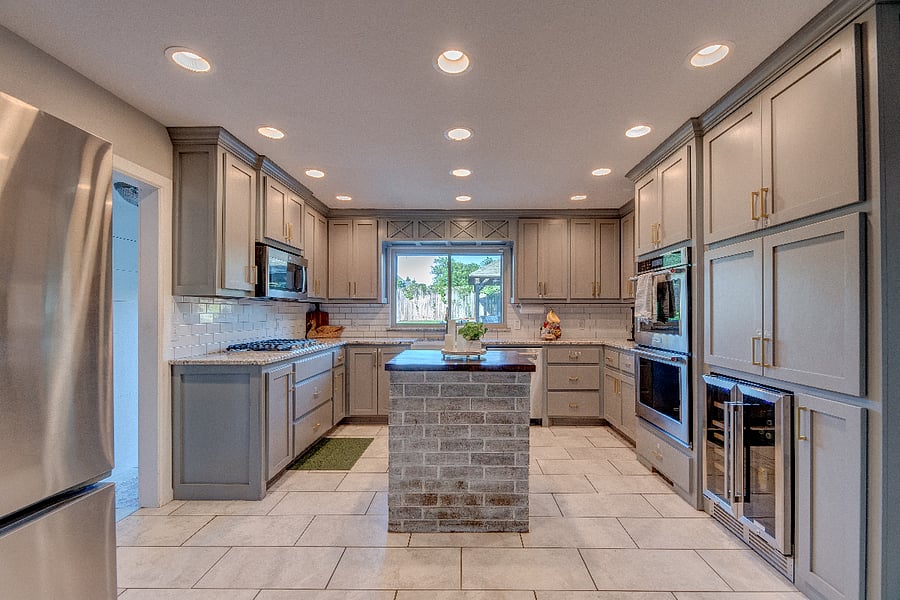Fully stocked kitchen with modern appliances, coffee station, and everything needed for long-term stays.