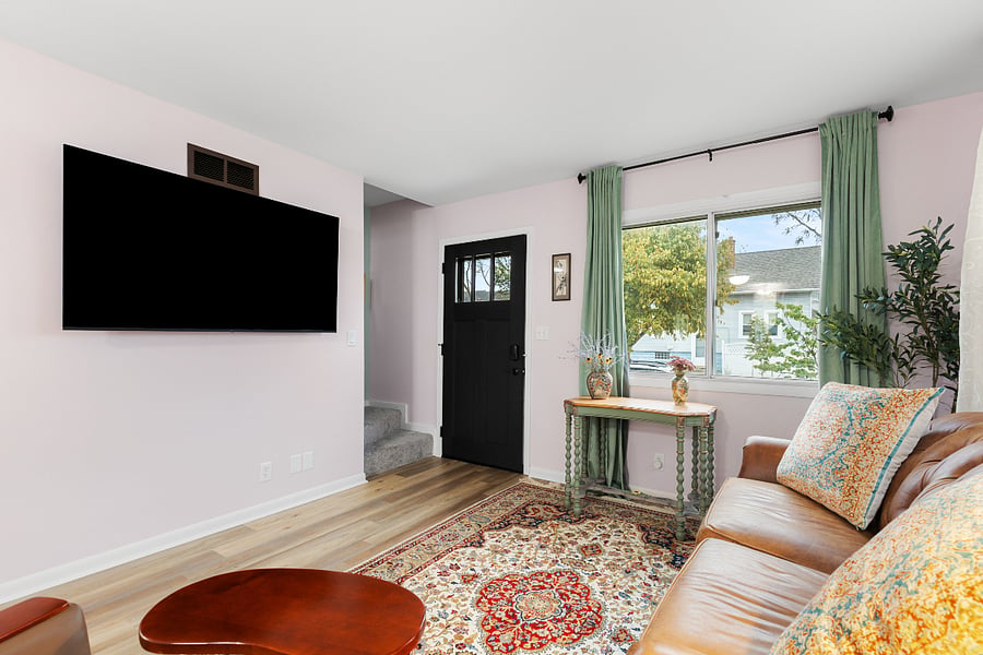 Living room and front entrance