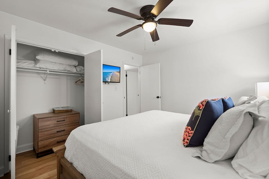 Primary bedroom with a king bed.