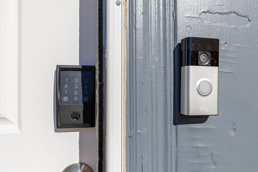 Ring doorbell for your security and keyless entry