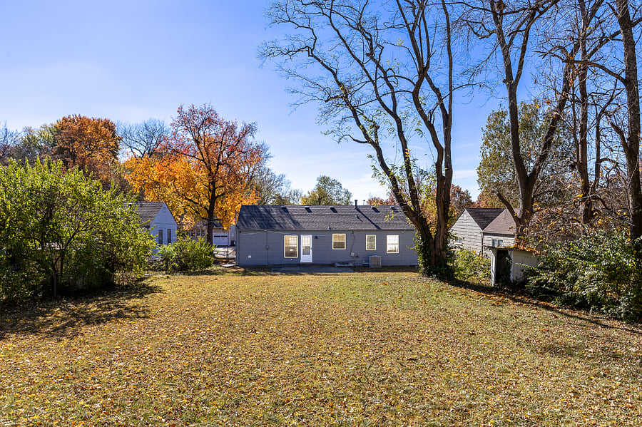 Spacious, fenced-in backyard