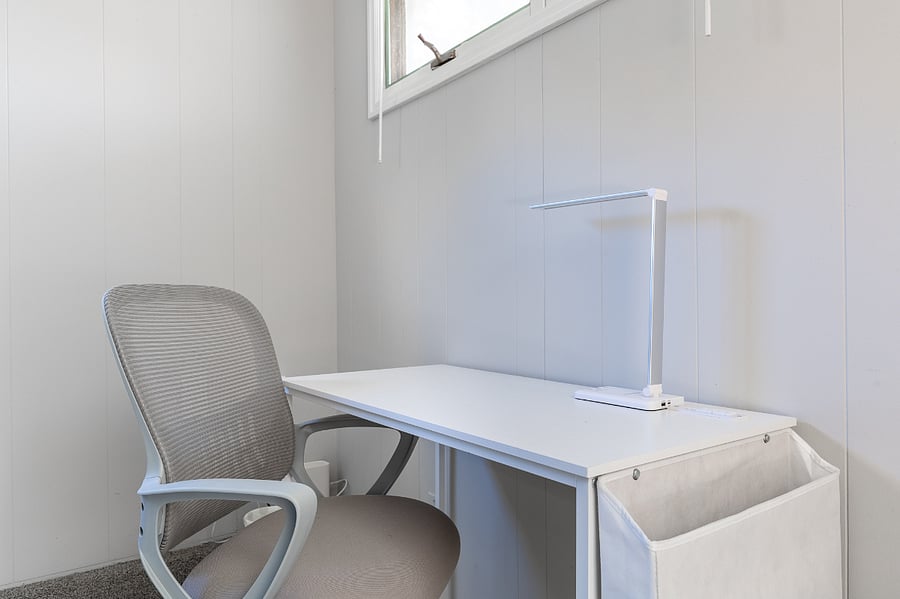 Workspace with office chair and high speed internet