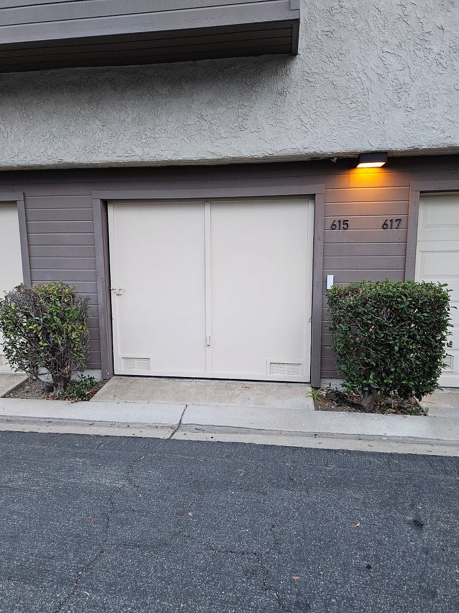 Due to the cabinets built into this 1 car garage it is only suitable for a couple of motorcycles
