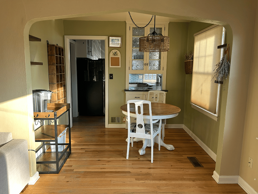 Dining area with coffee bar