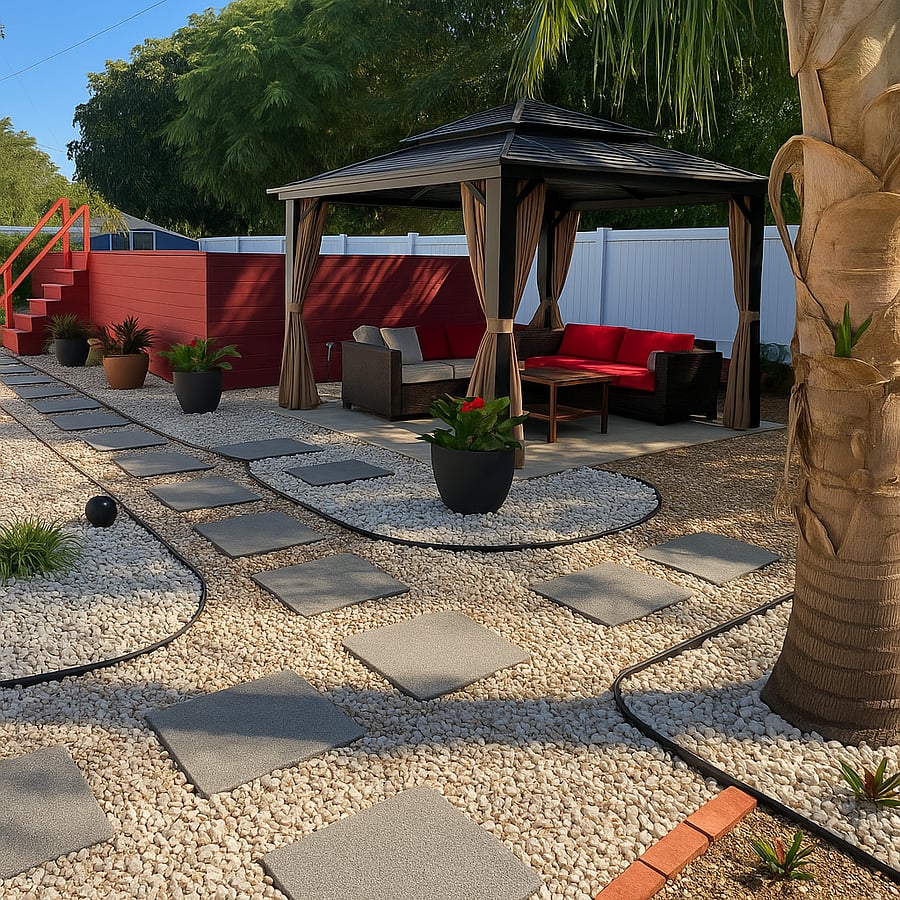 A comfortable patio area, perfect to unwinding after a long day or spend time with visitors.