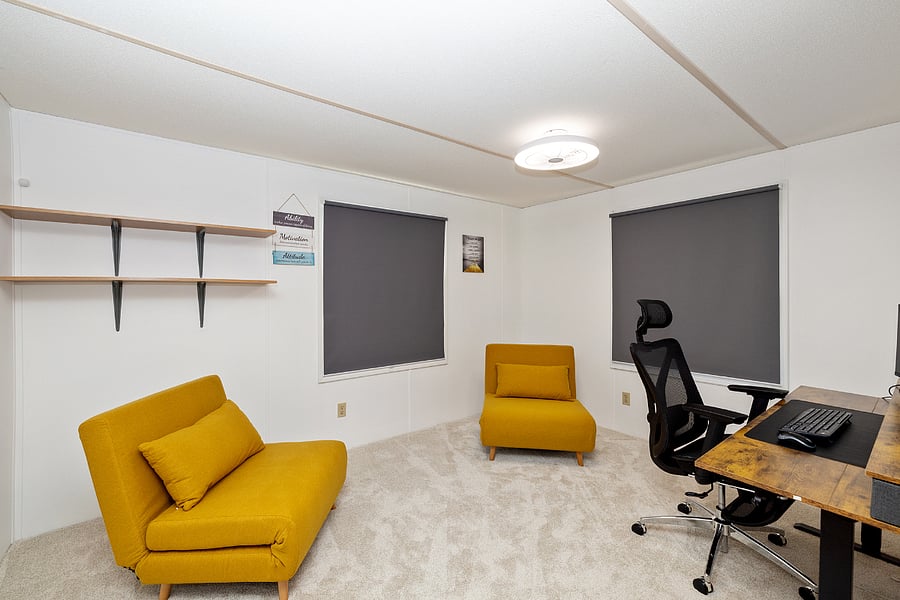 Office room with convertible sofa bed 