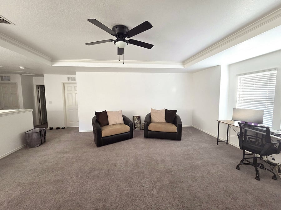 Upstairs living area