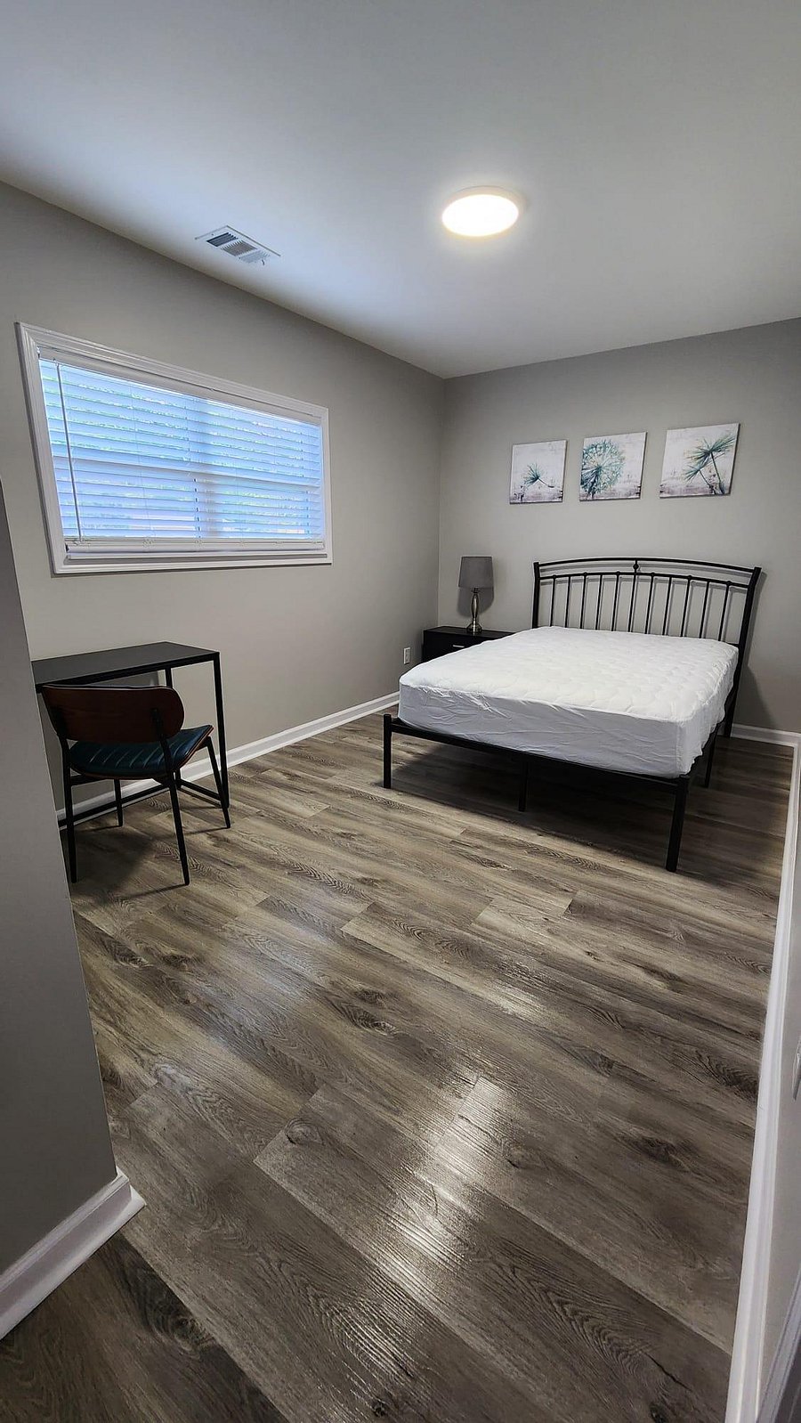 #3 - Bedroom - Added Desk, Chair, Nightstand, Lamp and Art