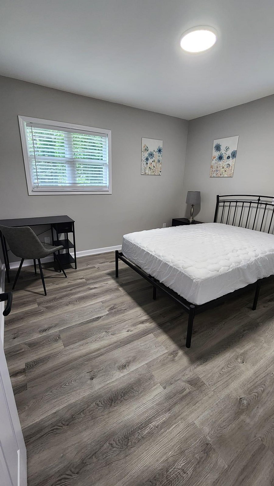 #6 - Large Corner Bedroom - Added Desk, Chair, Nightstand, Lamp and Art