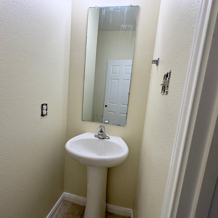 HALF BATHROOM VANITY DOWNSTAIRS