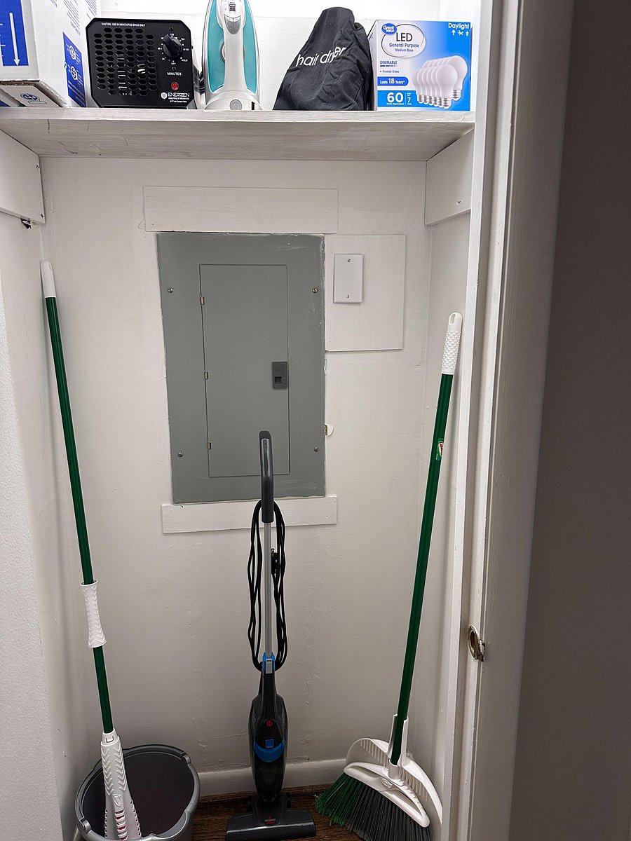 Essential cleaning supplies, hair dryer, bulbs, Iron, and A/C fil