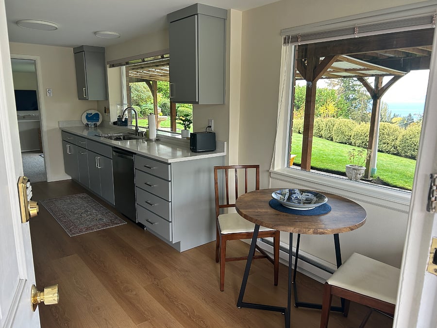 Kitchen with eating nook.