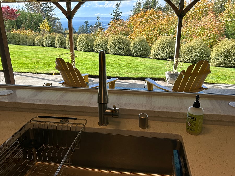 Not a bad view from the kitchen window!