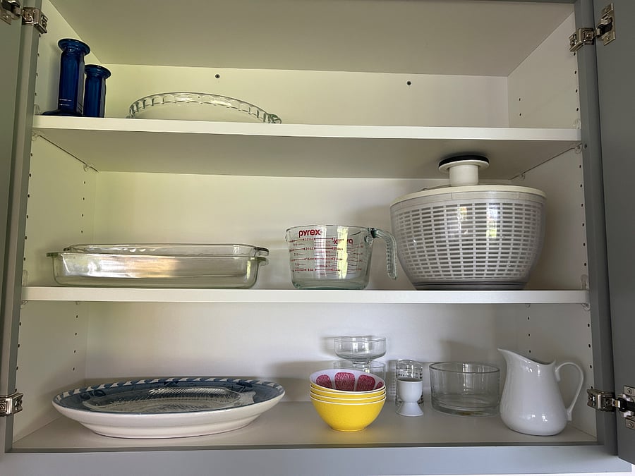 Well stocked kitchen.