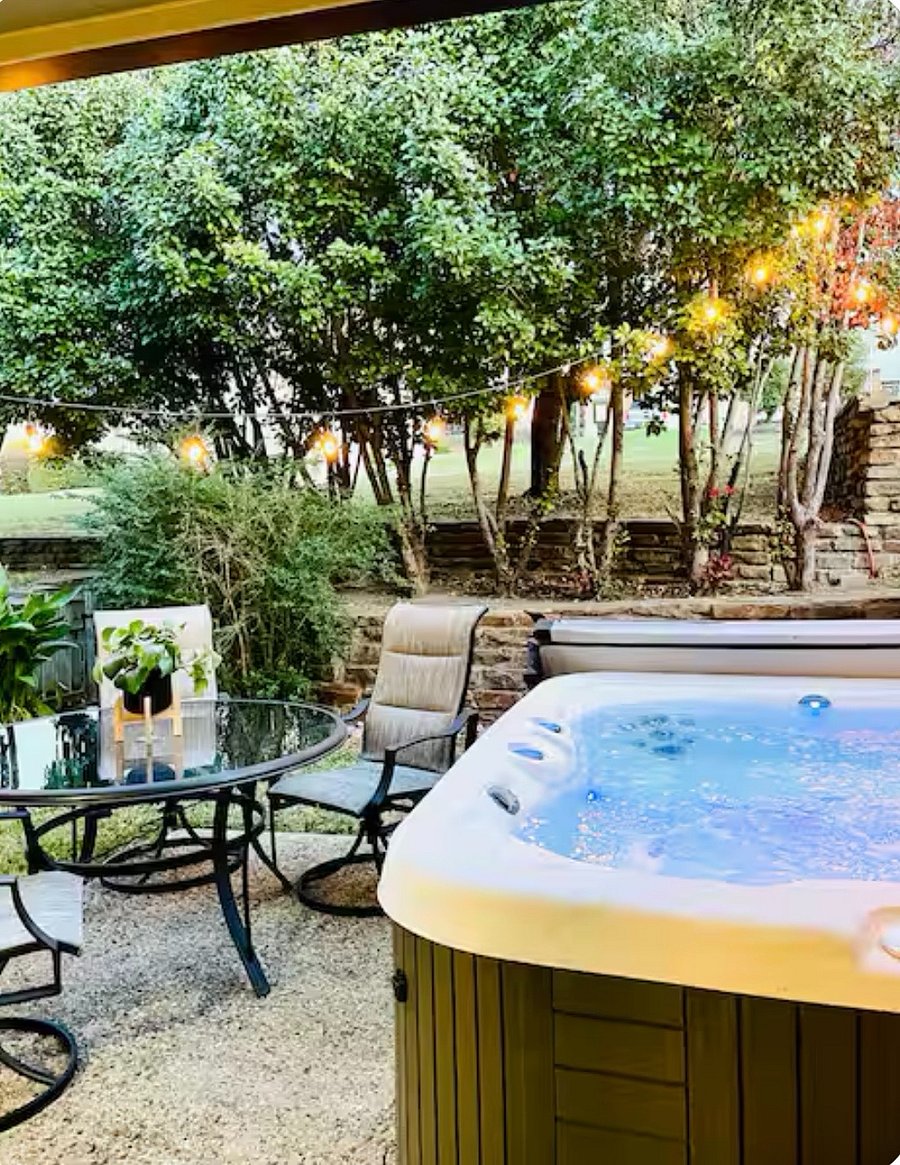 Hot tub and patio
