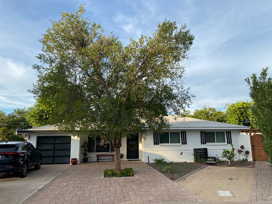 Exterior of full house, where your hosts Stephanie and Rosario live. Your apartment is attached to the main house; it has its own private entrance and no common/shared spaces.