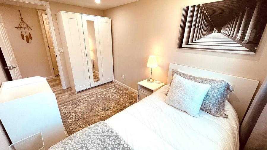 Your Third Bedroom would easily convert to a home office (we'll help with that!). With the most comfortable twin bed, this cozy room has a wardrobe and chest of drawers. 