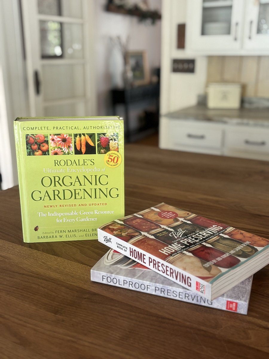 Want to try your hand at canning? Instructional books, along with all the supplies are in the summer kitchen that is attached to the gathering space.