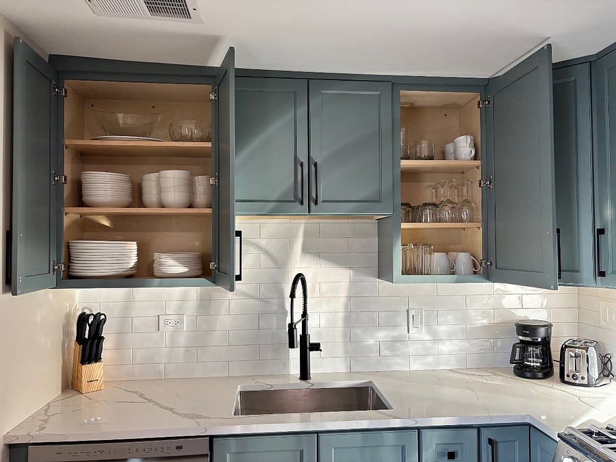 The kitchen is fully stocked with everything you need.