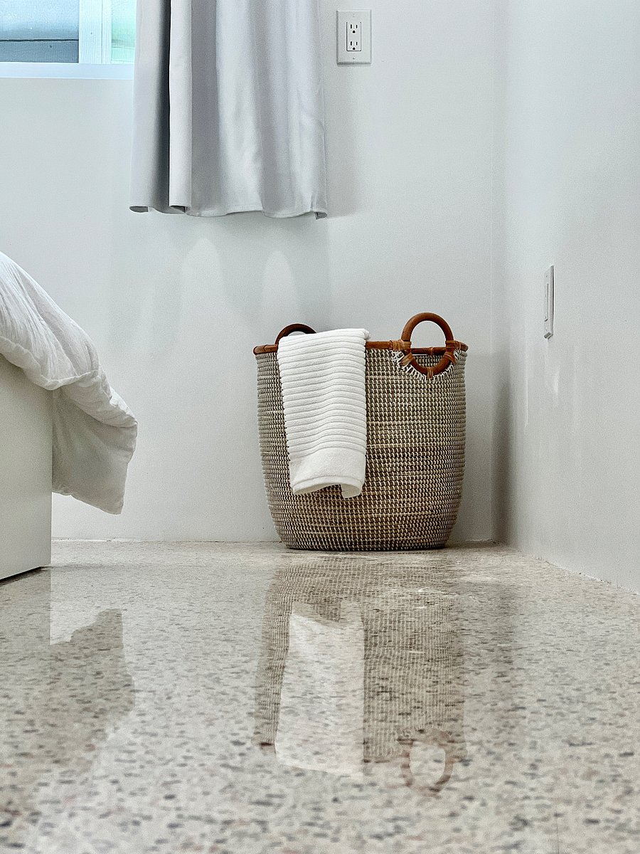 easy to clean historical terrazzo flooring throughout