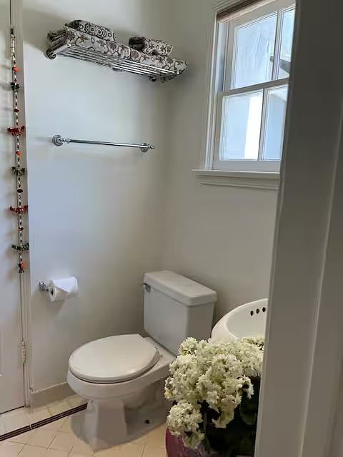 A private bathroom. 