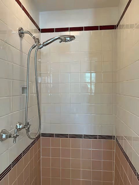 Private shower.