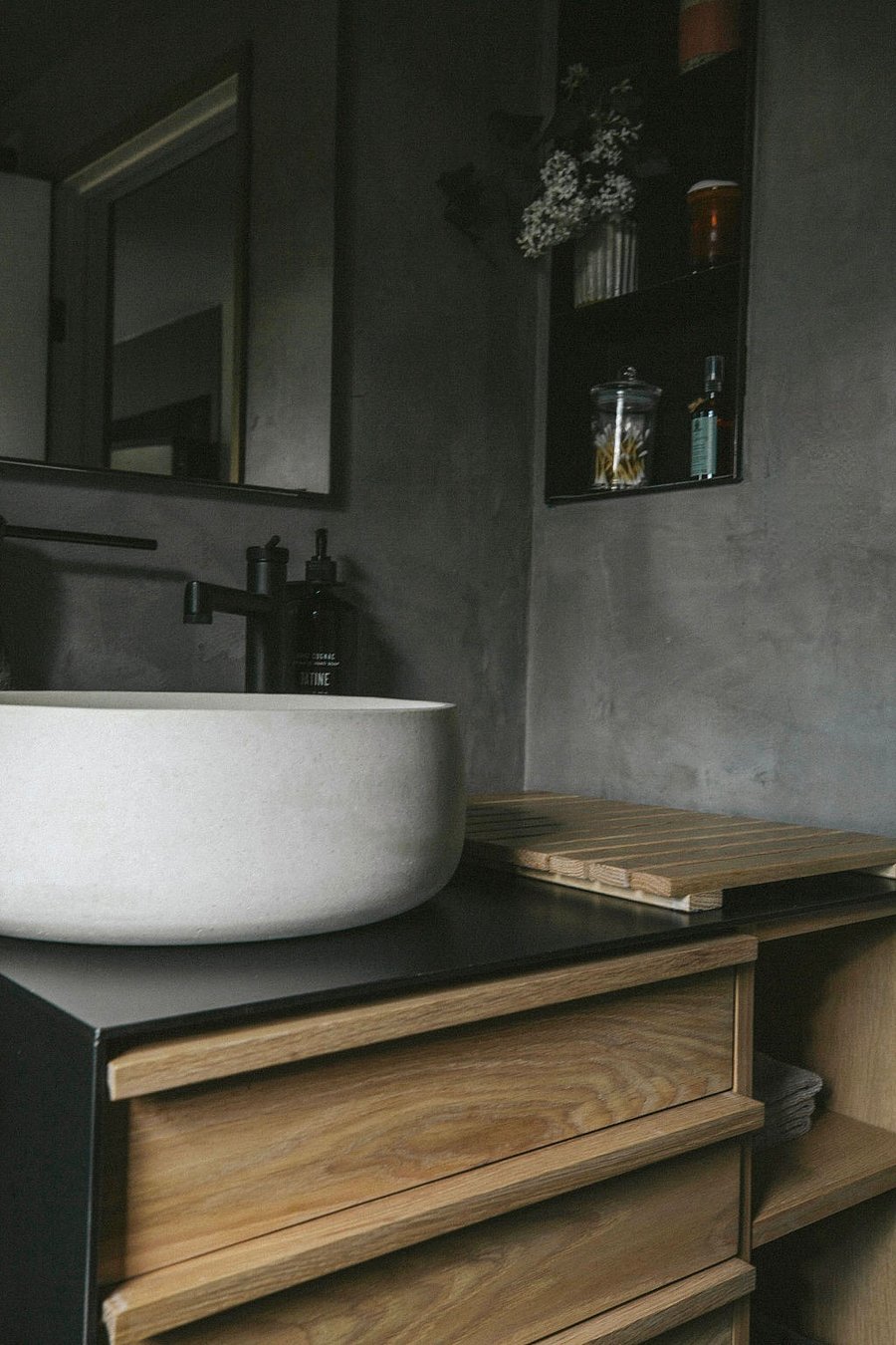 bathroom vanity detail.