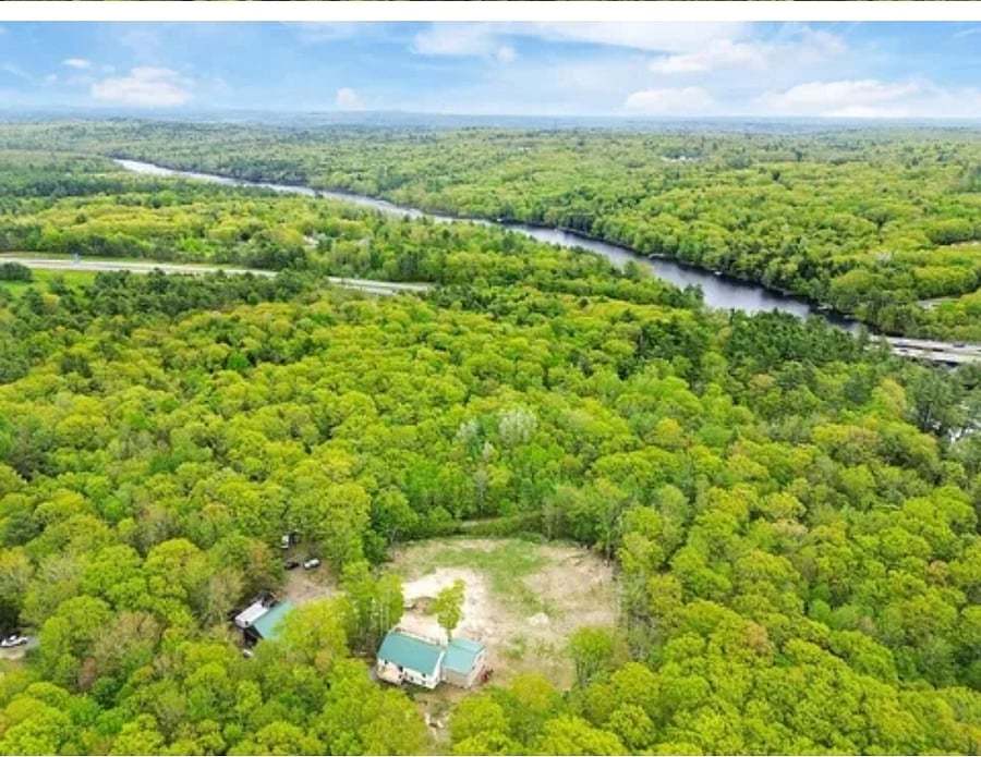 Arial View, common Cobbossee stream & 295