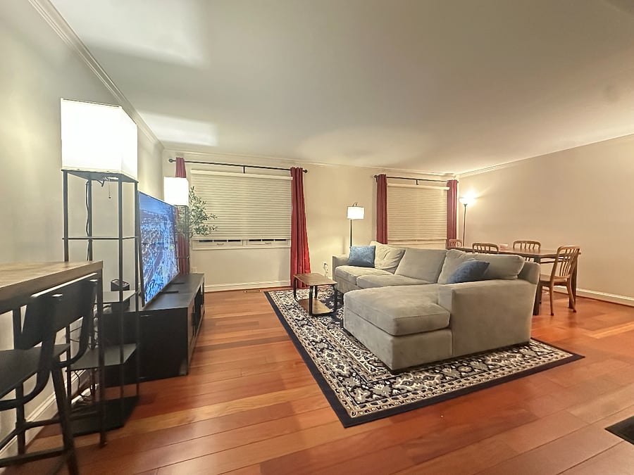 Furnished Living Room #1 with Dining Room area