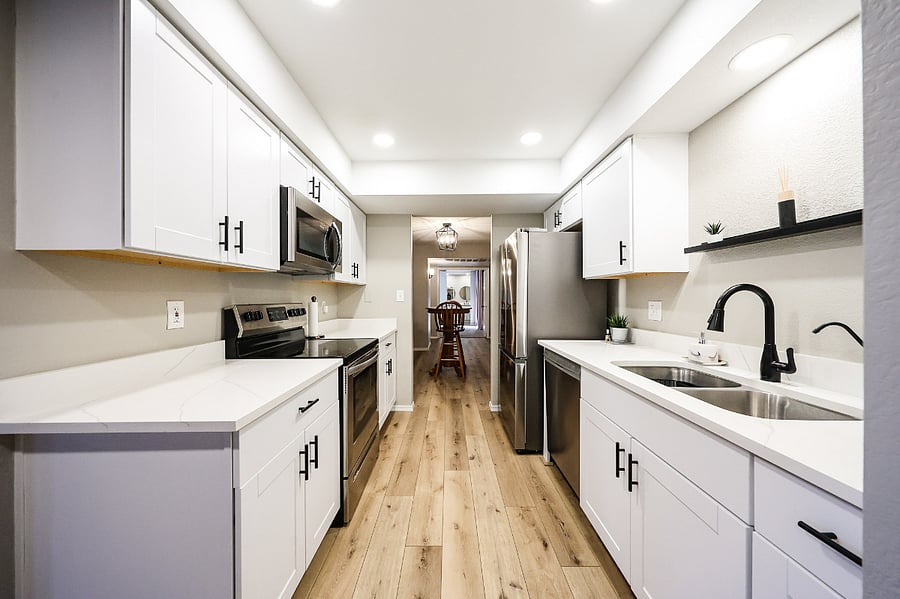 kitchen looking towards bedrooms
