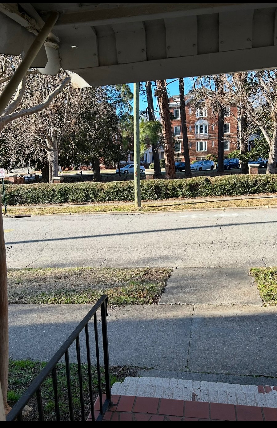 View from front door directly across the street from Winthrops campus