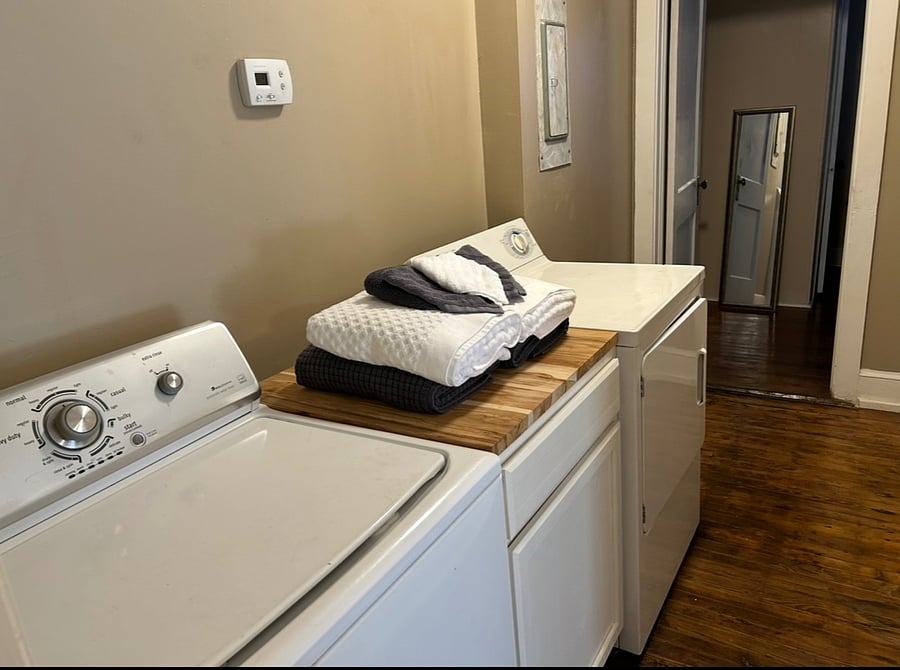 Washer and dryer inside apartment
