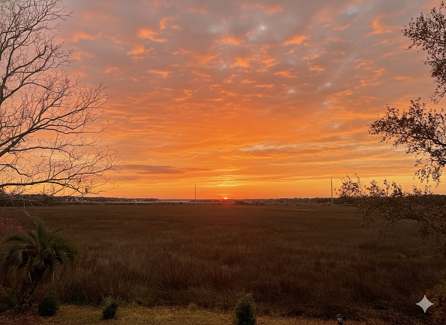  More pictures of the sunset over the Ashley River!