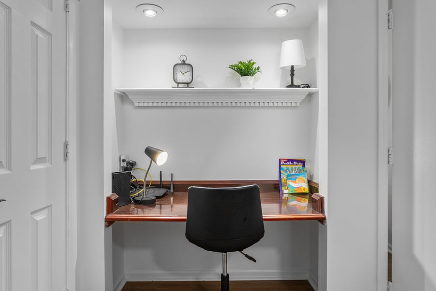 Workspace in the private main-level primary suite (Bedroom 1)