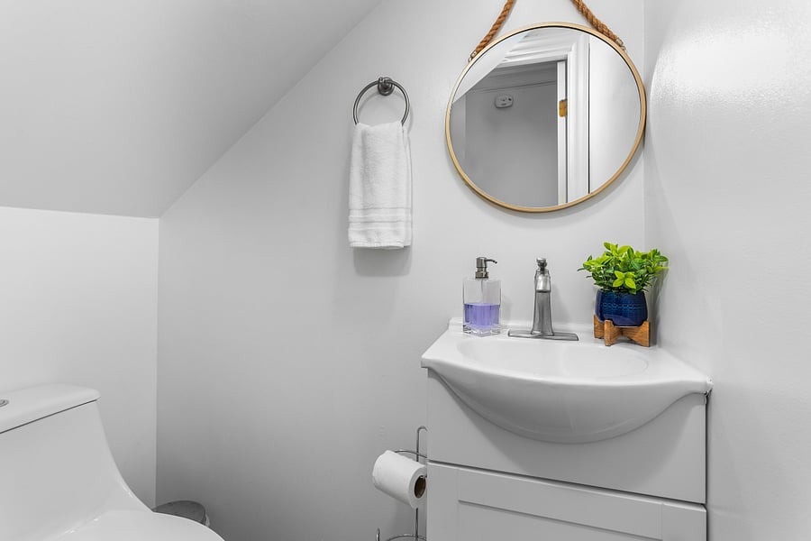 Half Bath located on the primary floor.