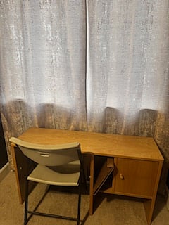 Working desk in bedroom