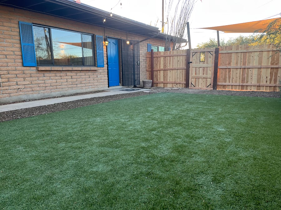 Landscaped front yard