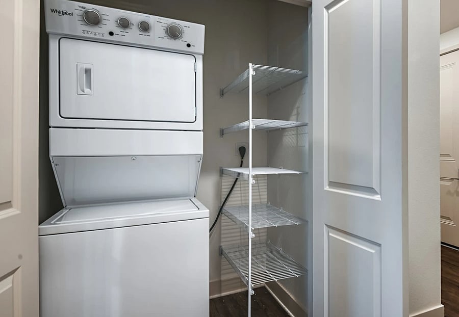 In-unit full-sized washer and dryer