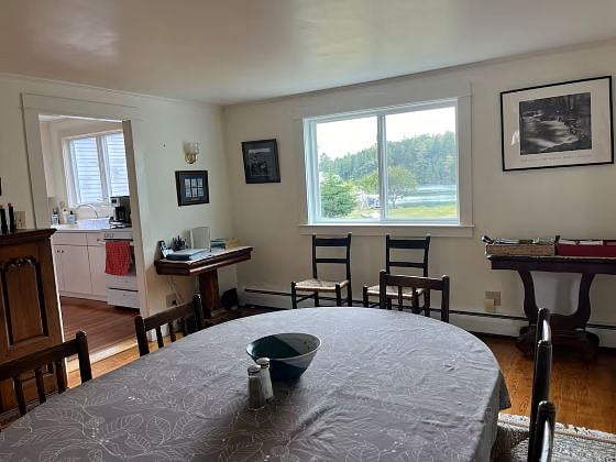 Looking out to water from Dining Room