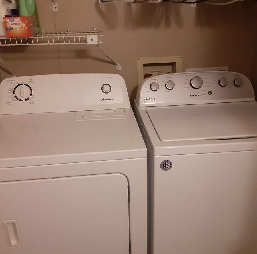 Interior full size washer and dryer