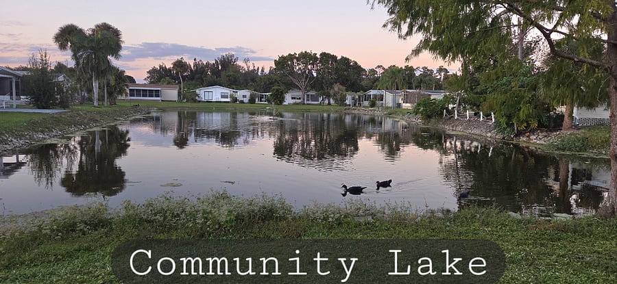 Community lake.  Enjoy catch and release fishing.