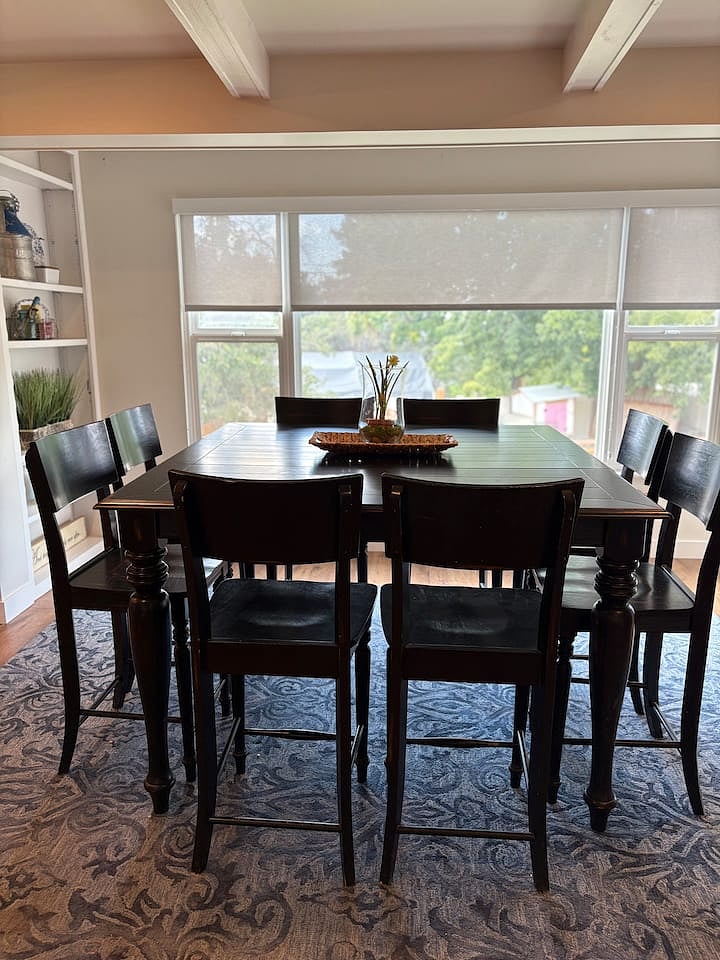 Dinning area - table with 8 chairs