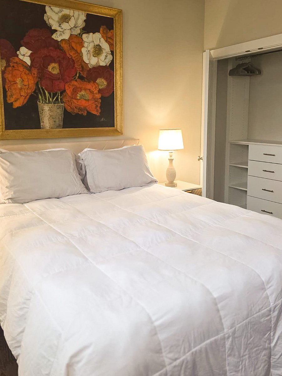 Bedroom w/view of closet, built in dresser and storage