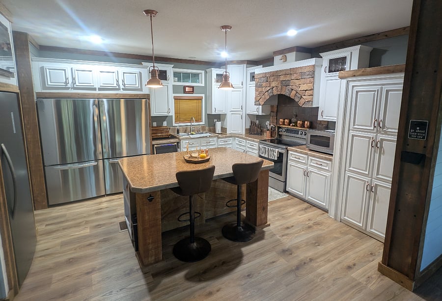The full kitchen the tenant will have access to. And also their very own NEW 25.5 cubic foot refrigerator freezer.