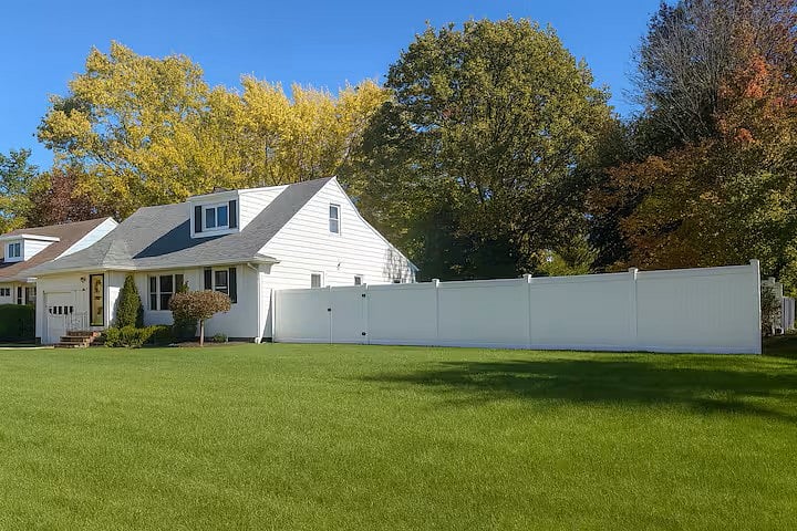 Front exterior with fence
