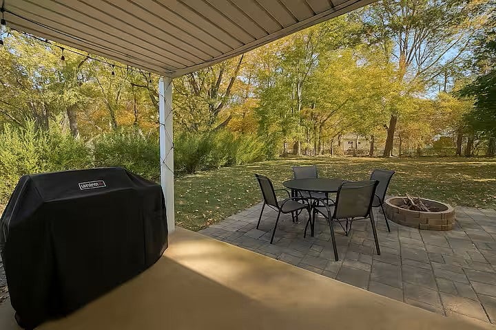 Patio, grill, fire pit, furniture