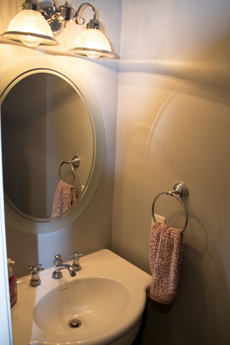 Downstairs half bathroom.
