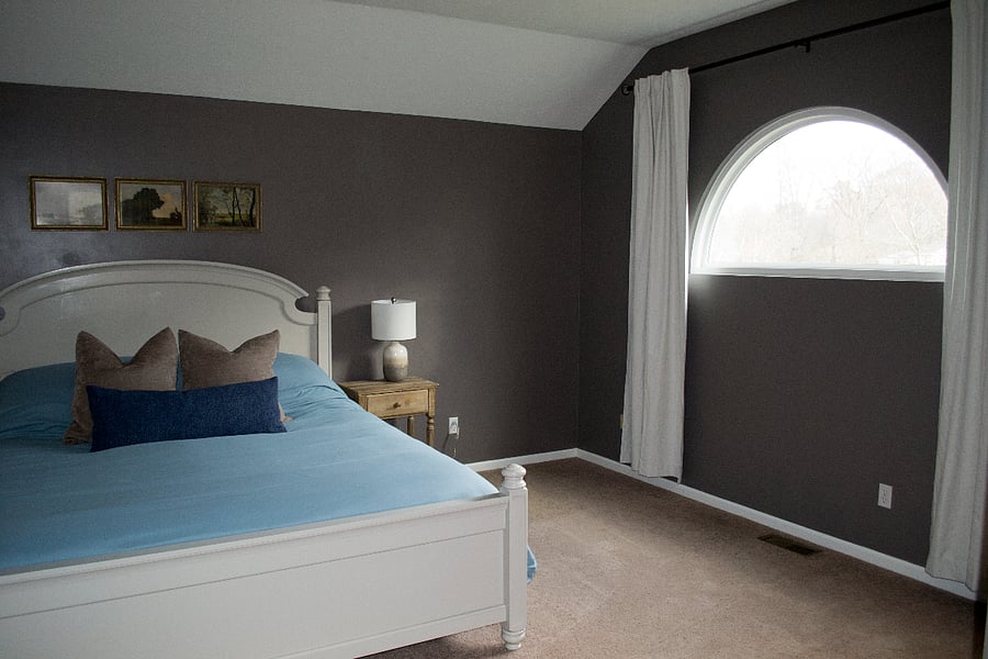 The primary bedrooms features a king size bed and plenty of space for spreading out.
