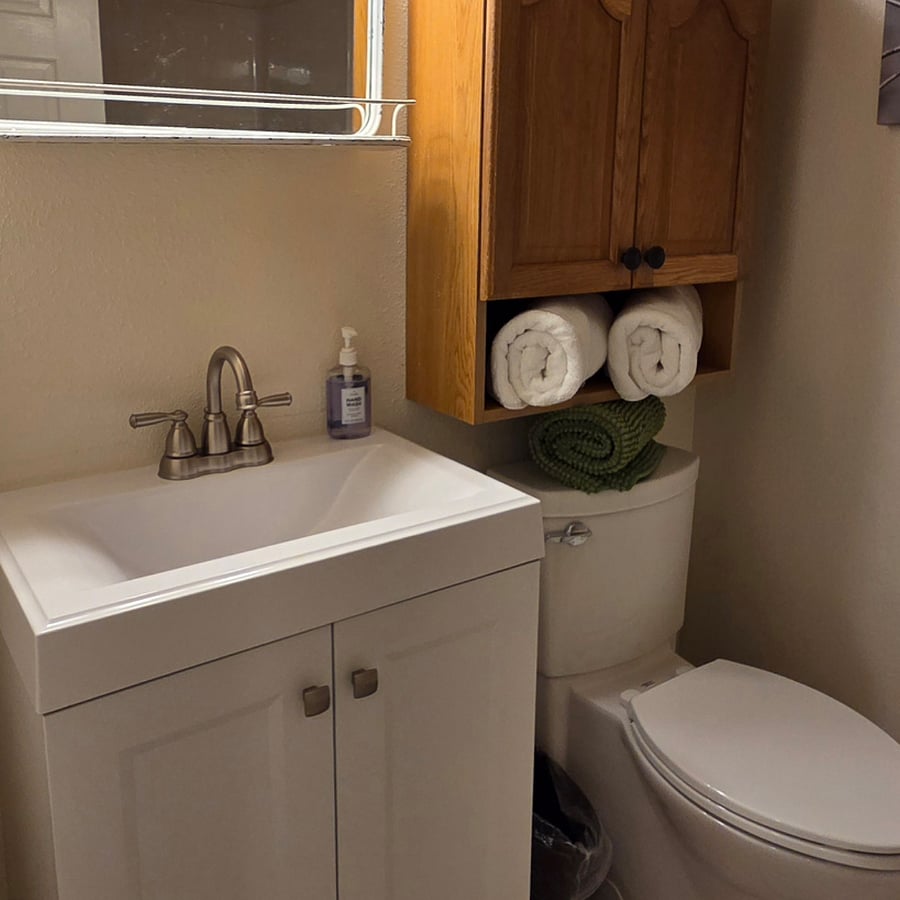 Full bath with tub and shower