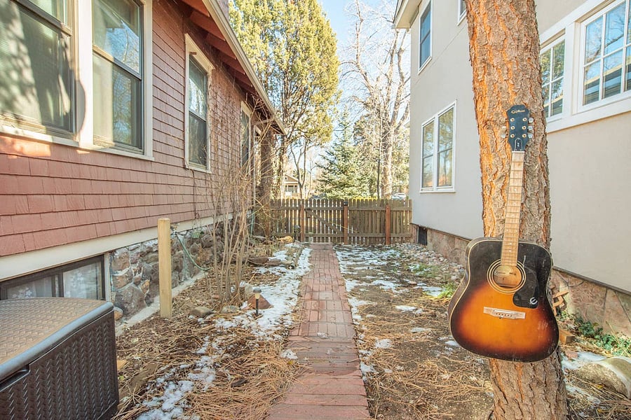 View of street from private side yard